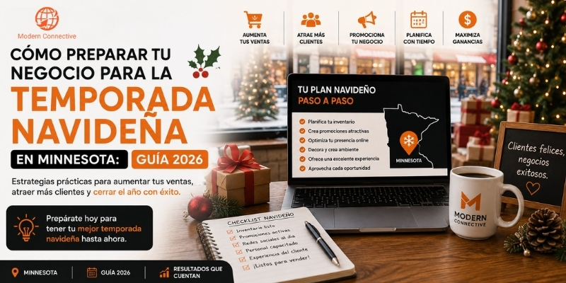 Negocio latino en Minneapolis decorado y listo para la temporada navideña
