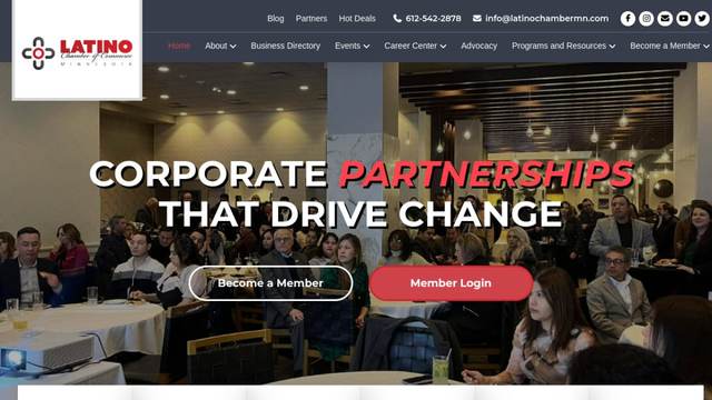 Sitio web de la Cámara de Comercio Latina de Minnesota