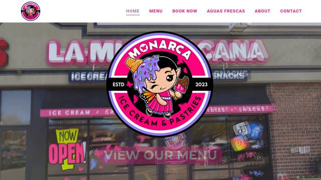Sitio web de La Michoacana Monarca en Minnesota